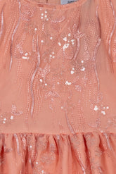 Peach Girl's Fancy Frock